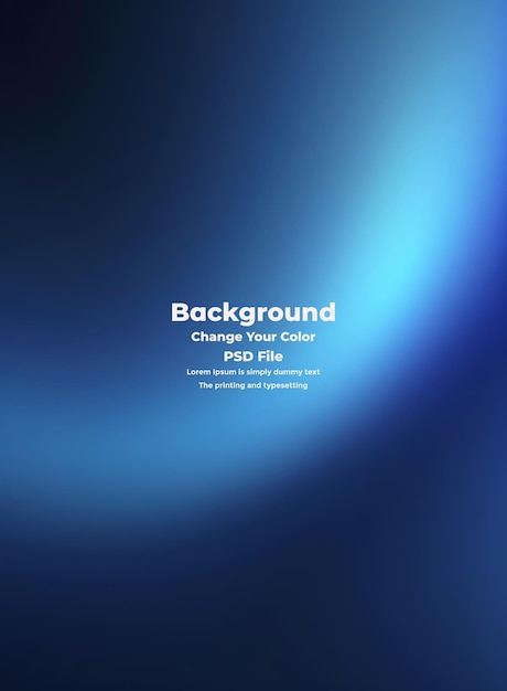 PSD Abstract blauer Gradient-Hintergrund leere blaue Textur