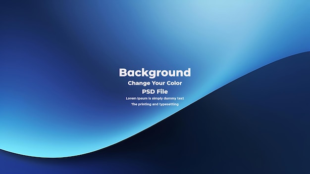 PSD Abstract blauer Gradient-Hintergrund leere blaue Textur