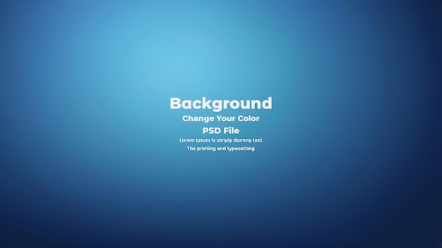 PSD Abstract blauer Gradient-Hintergrund leere blaue Textur
