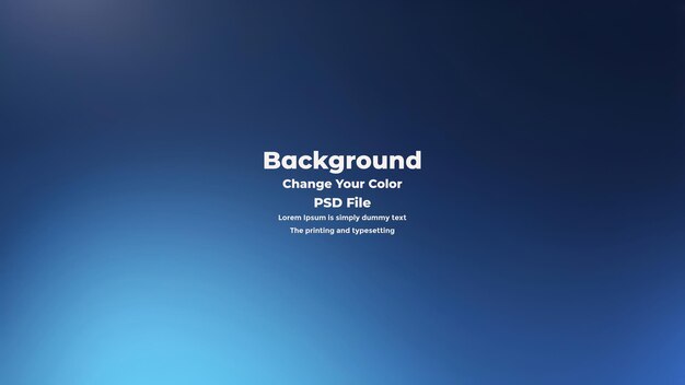 PSD Abstract blauer Gradient-Hintergrund leere blaue Textur
