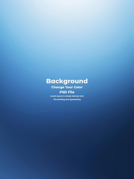 PSD Abstract blauer Gradient-Hintergrund leere blaue Textur