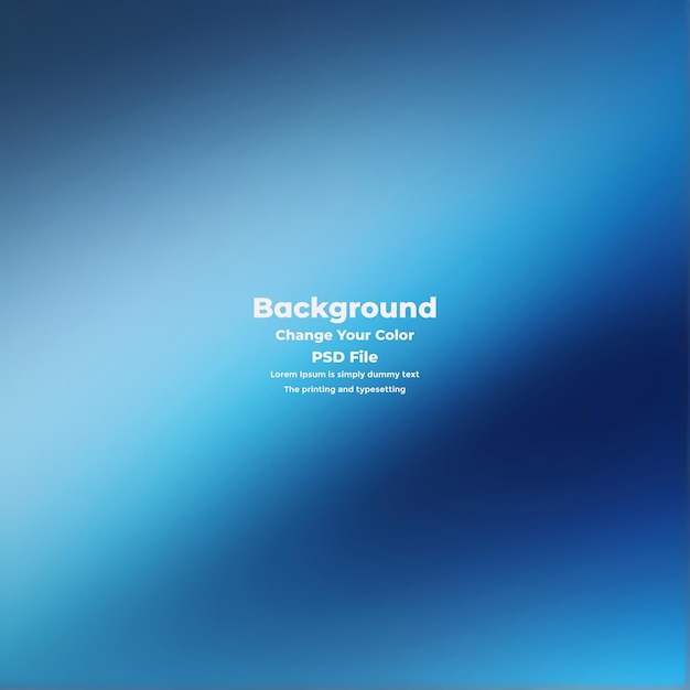 PSD Abstract blauer Gradient-Hintergrund leere blaue Textur