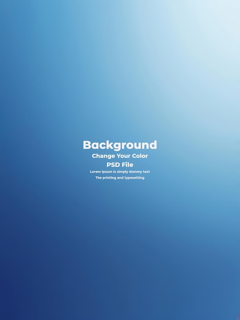 PSD Abstract blauer Gradient-Hintergrund leere blaue Textur