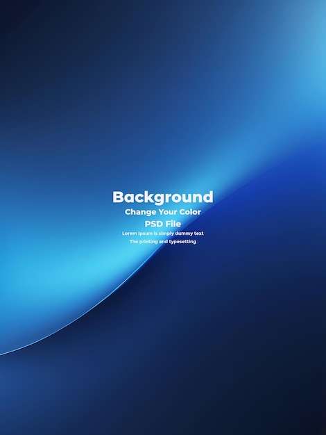 PSD Abstract blauer Gradient-Hintergrund leere blaue Textur