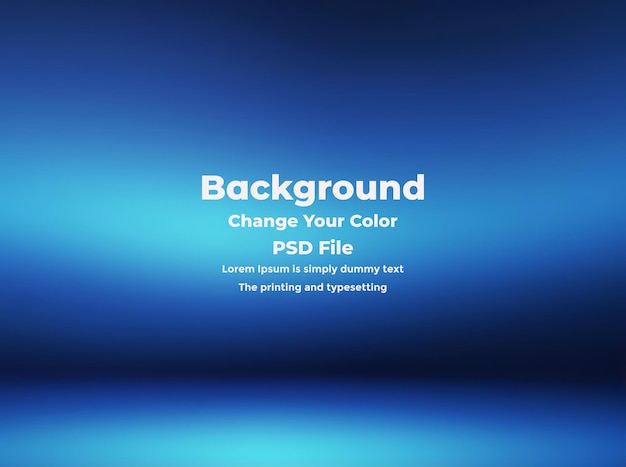 PSD Abstract blauer Gradient-Hintergrund leere blaue Textur