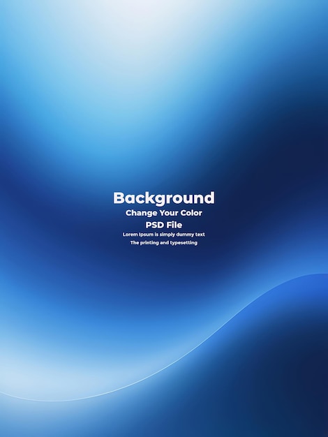 PSD Abstract blauer Gradient-Hintergrund leere blaue Textur