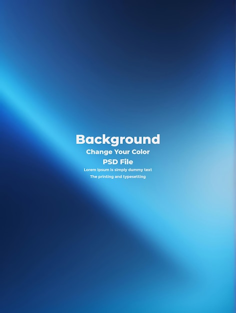 PSD Abstract blauer Gradient-Hintergrund leere blaue Textur