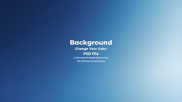 PSD Abstract blauer Gradient-Hintergrund leere blaue Textur