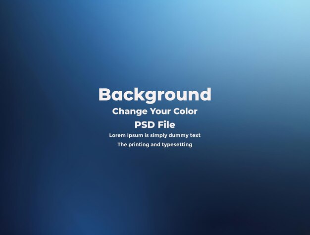 PSD Abstract blauer Gradient-Hintergrund leere blaue Textur