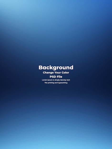 PSD Abstract blauer Gradient-Hintergrund leere blaue Textur