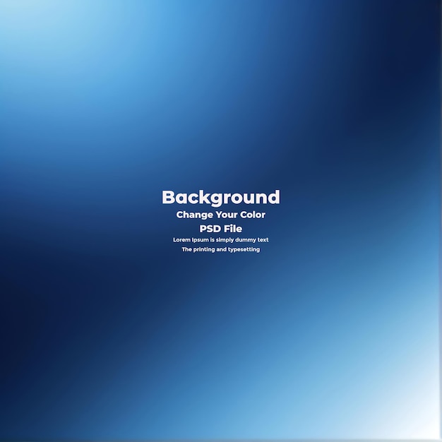 PSD Abstract blauer Gradient-Hintergrund leere blaue Textur