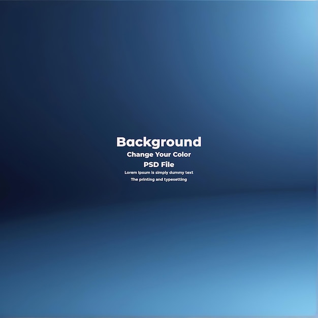 PSD Abstract blauer Gradient-Hintergrund leere blaue Textur