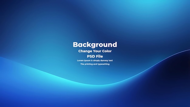 PSD Abstract blauer Gradient-Hintergrund leere blaue Textur