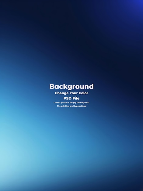 PSD Abstract blauer Gradient-Hintergrund leere blaue Textur