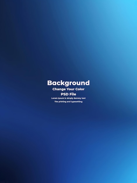 PSD Abstract blauer Gradient-Hintergrund leere blaue Textur
