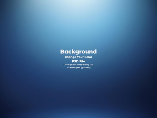 PSD Abstract blauer Gradient-Hintergrund leere blaue Textur