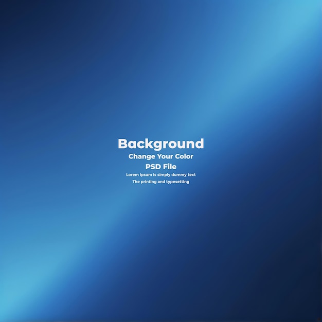 PSD Abstract blauer Gradient-Hintergrund leere blaue Textur