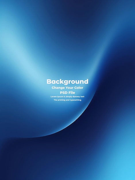 PSD Abstract blauer Gradient-Hintergrund leere blaue Textur