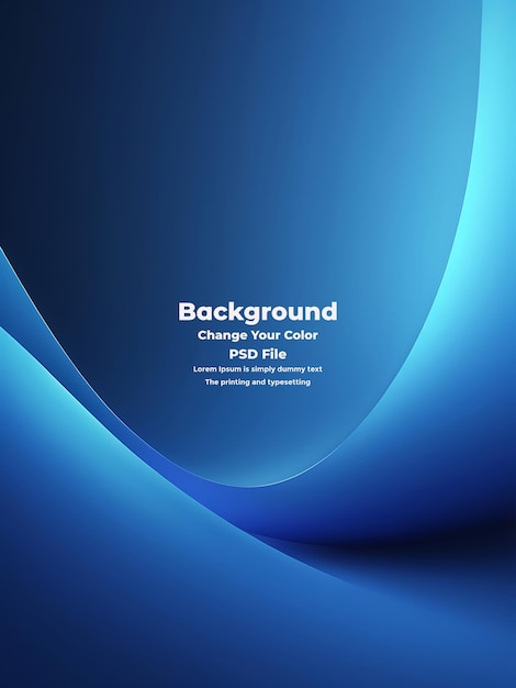 PSD Abstract blauer Gradient-Hintergrund leere blaue Textur