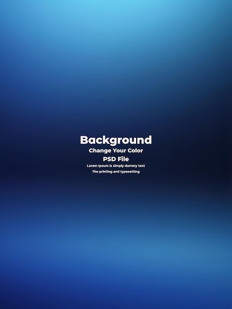 PSD Abstract blauer Gradient-Hintergrund leere blaue Textur