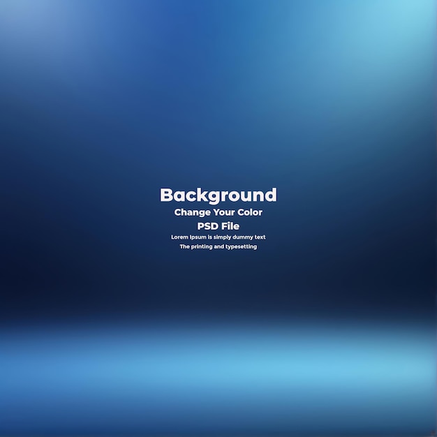 PSD Abstract blauer Gradient-Hintergrund leere blaue Textur