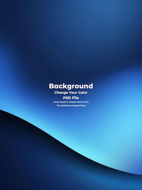 PSD Abstract blauer Gradient-Hintergrund leere blaue Textur