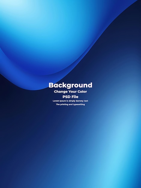 PSD Abstract blauer Gradient-Hintergrund leere blaue Textur