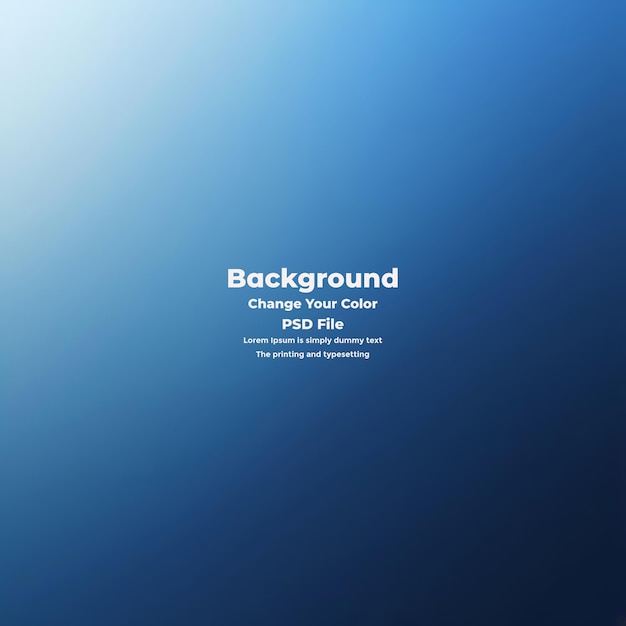 PSD Abstract blauer Gradient-Hintergrund leere blaue Textur