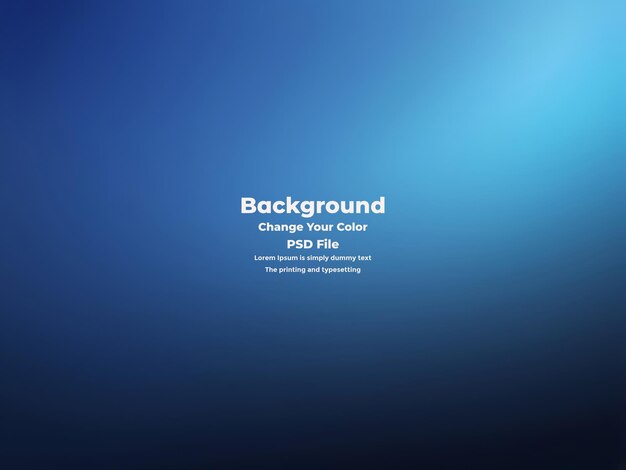 PSD Abstract blauer Gradient-Hintergrund leere blaue Textur