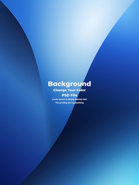 PSD Abstract blauer Gradient-Hintergrund leere blaue Textur