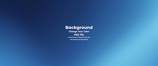 PSD Abstract blauer Gradient-Hintergrund leere blaue Textur