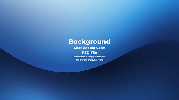 PSD Abstract blauer Gradient-Hintergrund leere blaue Textur