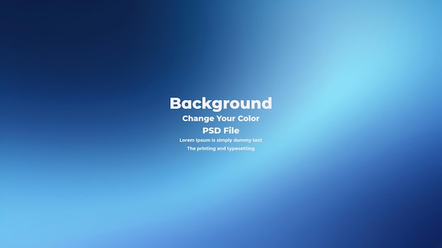 PSD Abstract blauer Gradient-Hintergrund leere blaue Textur