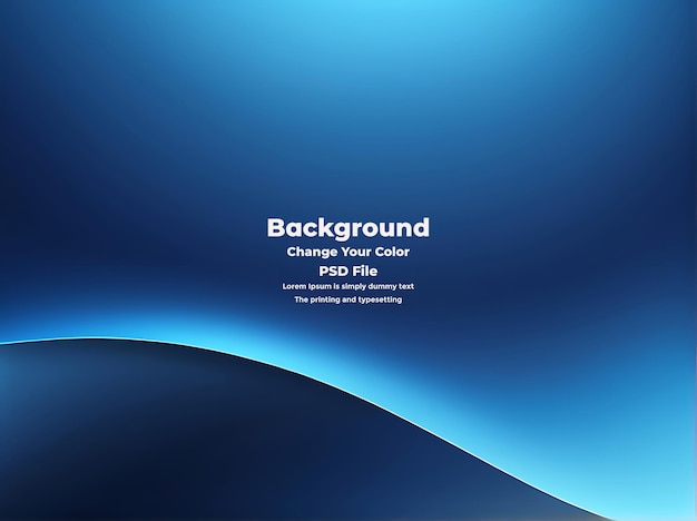 PSD Abstract blauer Gradient-Hintergrund leere blaue Textur