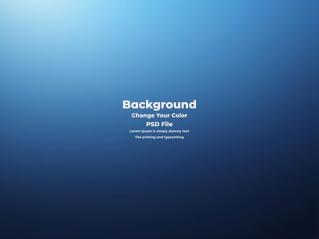 PSD Abstract blauer Gradient-Hintergrund leere blaue Textur