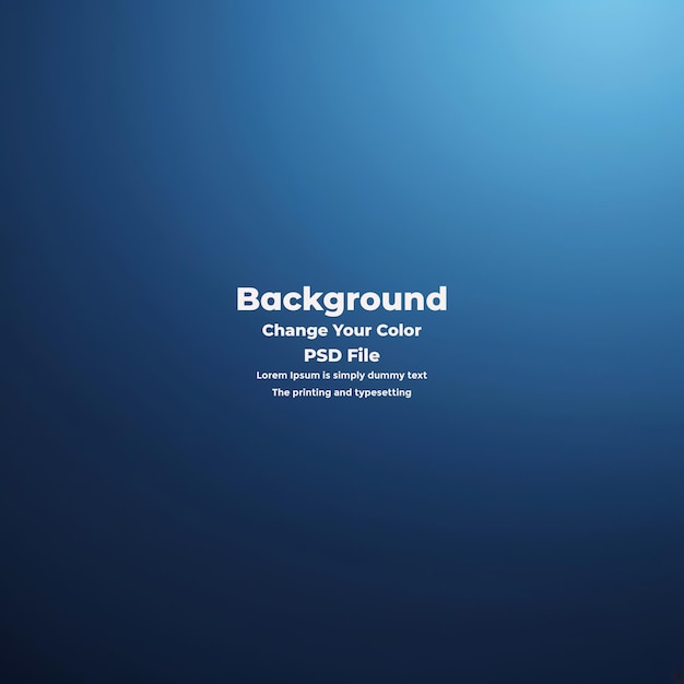 PSD Abstract blauer Gradient-Hintergrund leere blaue Textur