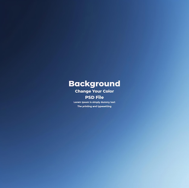 PSD Abstract blauer Gradient-Hintergrund leere blaue Textur