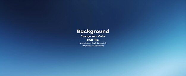 PSD Abstract blauer Gradient-Hintergrund leere blaue Textur
