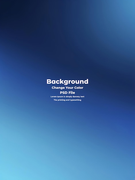 PSD Abstract blauer Gradient-Hintergrund leere blaue Textur