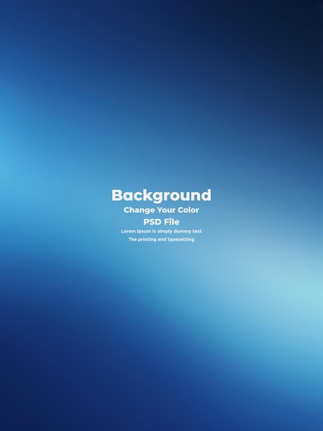 PSD Abstract blauer Gradient-Hintergrund leere blaue Textur