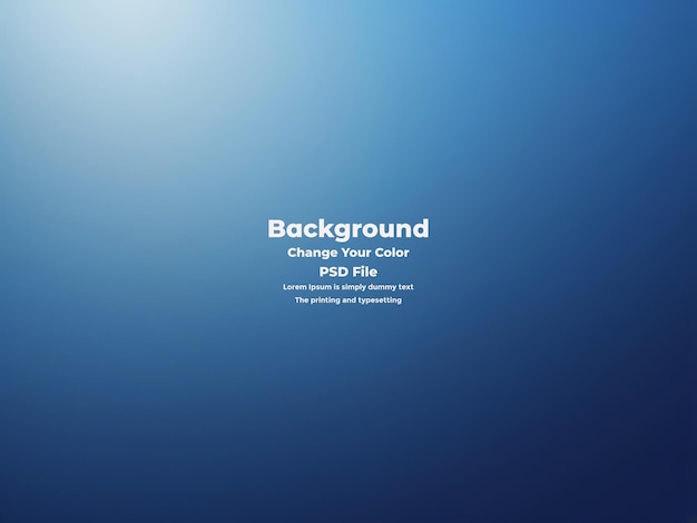 PSD Abstract blauer Gradient-Hintergrund leere blaue Textur