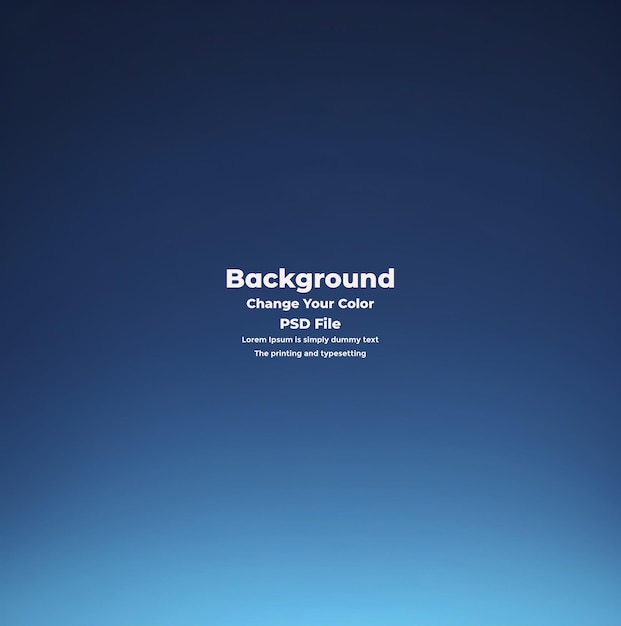 PSD Abstract blauer Gradient-Hintergrund leere blaue Textur