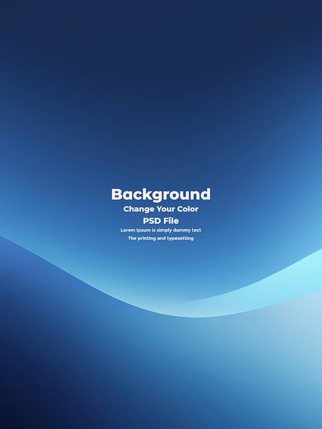 PSD Abstract blauer Gradient-Hintergrund leere blaue Textur