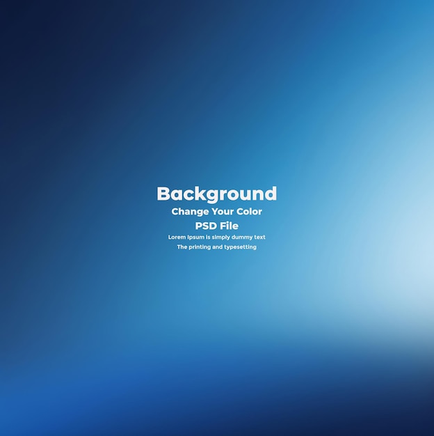 PSD Abstract blauer Gradient-Hintergrund leere blaue Textur