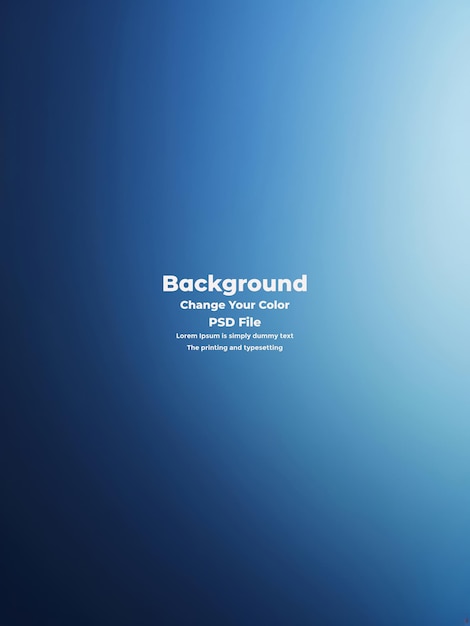 PSD Abstract blauer Gradient-Hintergrund leere blaue Textur