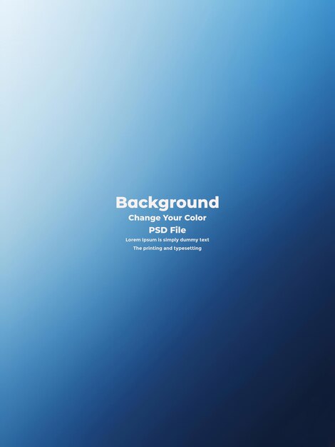 PSD Abstract blauer Gradient-Hintergrund leere blaue Textur