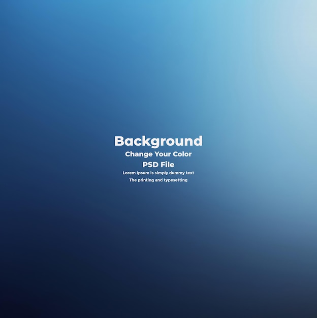 PSD Abstract blauer Gradient-Hintergrund leere blaue Textur