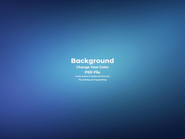 PSD Abstract blauer Gradient-Hintergrund leere blaue Textur