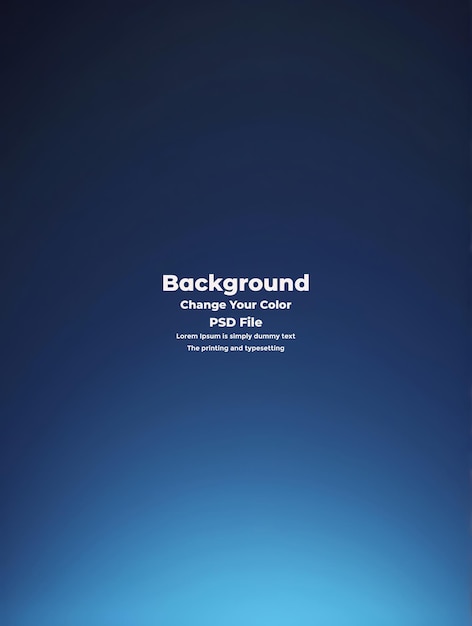 PSD Abstract blauer Gradient-Hintergrund leere blaue Textur