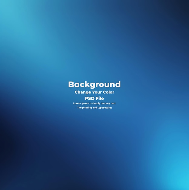 PSD Abstract blauer Gradient-Hintergrund leere blaue Textur